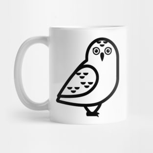 White Hoot Owl Icon Emoticon Mug